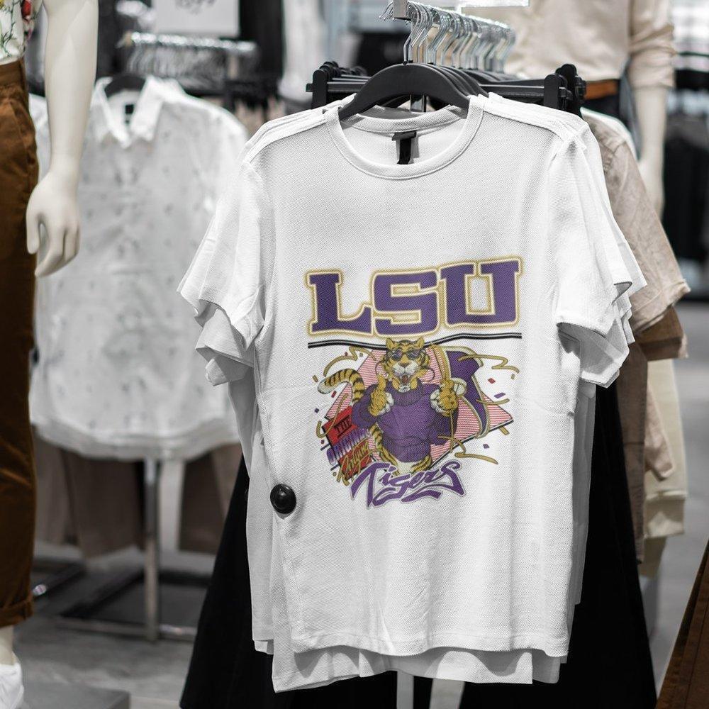 Louisiana Football Shirt, Lsu Tigers Shirt, Louisiana State Tee
